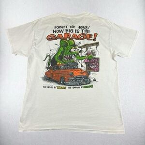 Graphic Garage Cartoon Tee - Cream with Orange & Green Print